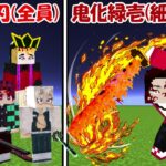 【Minecraft】細胞破壊した鬼化継国緑壱vs鬼滅の刃全員！！どっちが強い！？【鬼滅の刃】