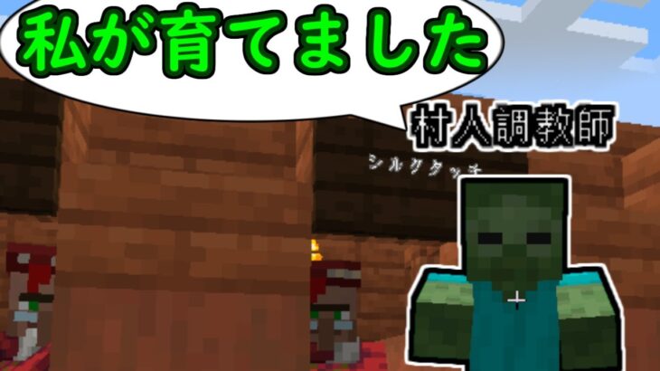 【マイクラ】村人をゾンビから救って恩を売ってみた　作業厨達の神シード開拓 Part2