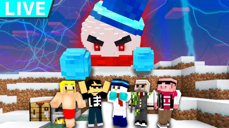【マイクラ】ゆきだるまくんが襲ってくる世界でエンドラ討伐！【ドズル社/ おらふくん視点】