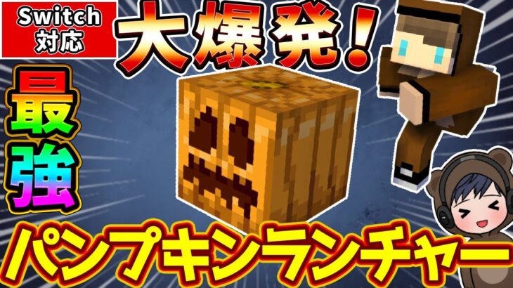 【マイクラ】カボチャが大爆発！パンプキンランチャーが作れる最強コマンド！