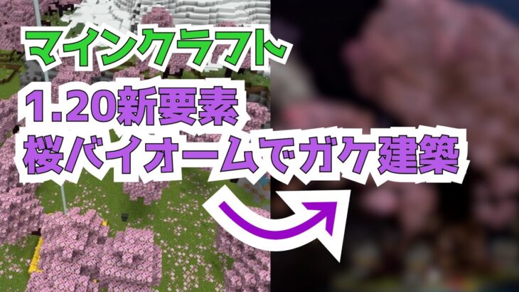 【マインクラフト】1.20新要素！桜バイオームで大規模建築！？#新人vtuber