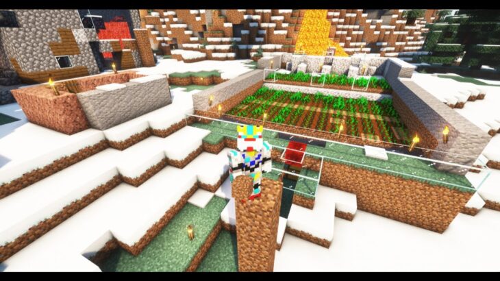 【影MOD導入マイクラ実況】村を作る腹抱えてマインクラフト【生放送】