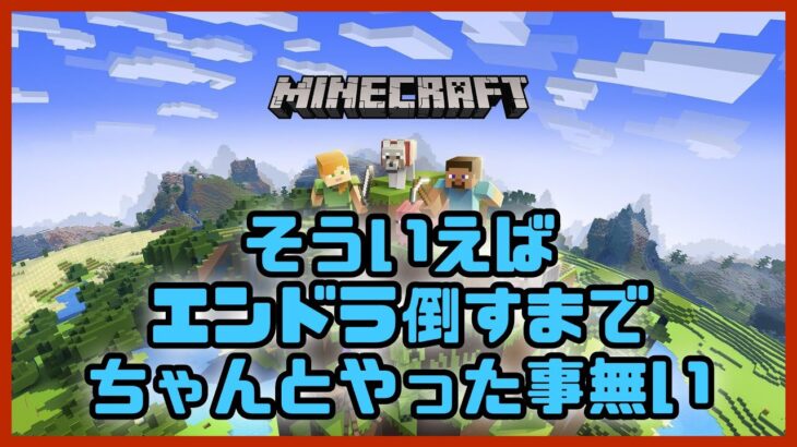 【Minecraft】マイクラ初心者がバニラで１から！エリトラ欲しい！【初心者】