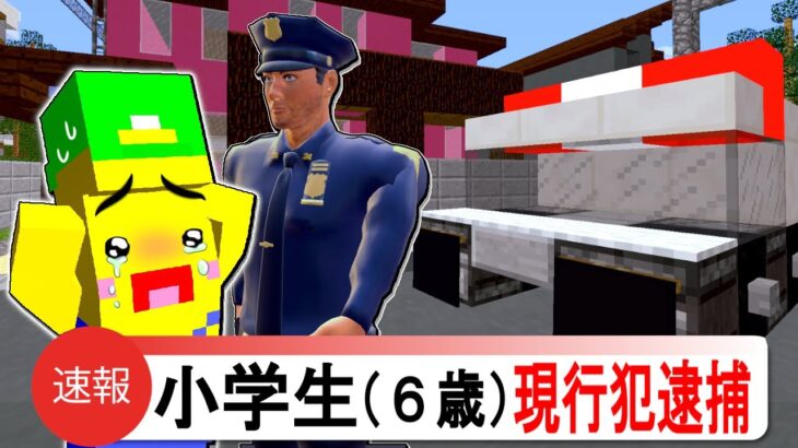 【逮捕された小学生😨】警察に捕まった友達を助けるマインクラフト【マイクラ Minecraft】ぽっぴんず