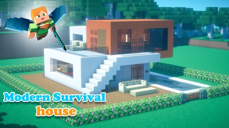 Minecraft: Cómo construir una casa Moderna de supervivencia