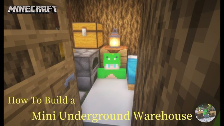 Minecraft 建築：外表看不出來的隱藏倉庫！│How to build a mini underground warehouse【秘密himitsu】마인크래프트 건축│マイクラ建築│