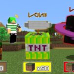 【マインクラフト】ブロックを壊すほどレベルが上がるTNTを買える世界でサバイバルしたらとんでもなかった…！？