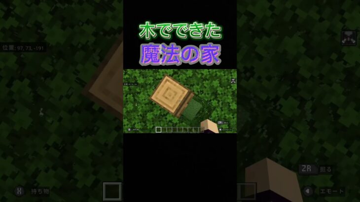 【マイクラ】魔法の家!!皆も作ってみて！