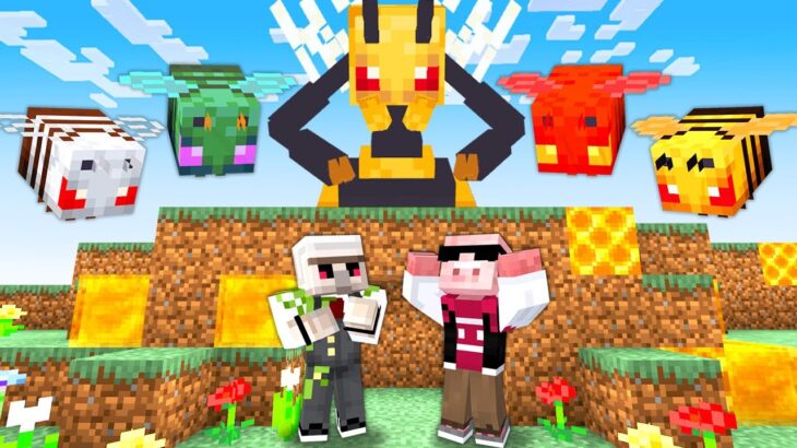 【マイクラ鬼畜】ハチが襲ってくる世界でボス討伐！