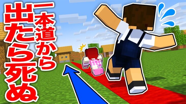 一本道からズレたら即死亡！？急いで脱出しろ！『マイクラ脱出』【まいくら・マインクラフト】