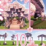 【マイクラ】桜を使った建築のアイデア・作り方集！！ver1.20【Minecraft】【桜】
