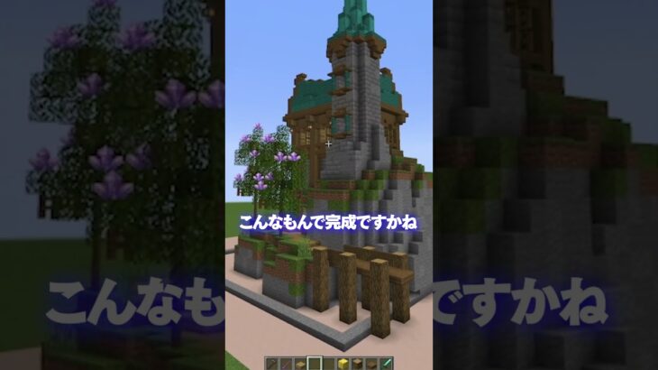 初心者vsプロチーター！マイクラ建築対決 -ファンタジーな家-【マイクラ・マインクラフト】#minecraft #マイクラ #マイクラ建築 #マインクラフト#shorts