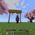 まさひと太陽CH　マイクラ　建築物たくさんの村を作った A village full of cherry trees and guarding animals with Minecraft