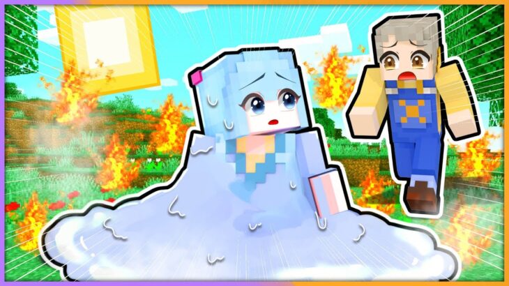 暑すぎて雪女も溶けちゃうマインクラフト！？熱中症には要注意！🔥🍧【 マイクラ / まいくら / Minecraft 】