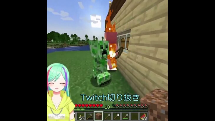 ほんの少しだけ家をクリーパーに吹き飛ばされる【Minecraft】【マインクラフト】