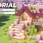 Minecraft | How to build a Cherry Blossom Survival House | サクラの家の作り方(サバイバル建築講座)