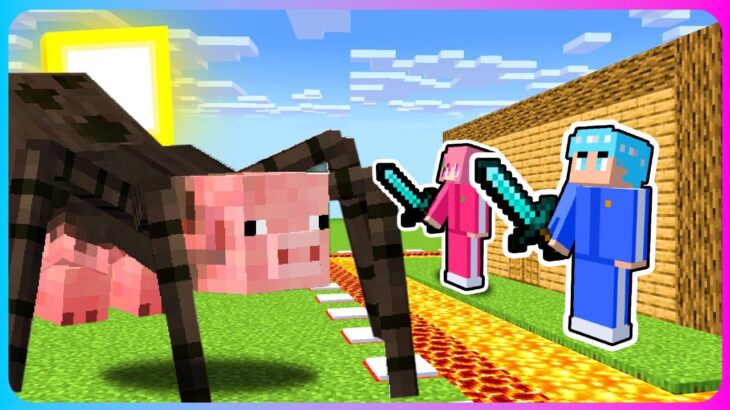 スパイダーピッグ VS 最強セキュリティーハウスマインクラフト🕸🏠【 マイクラ / Minecraft 】