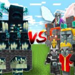 WARDEN CASTLE vs OP ILLAGER BOSSES – Minecraft Mob Battle