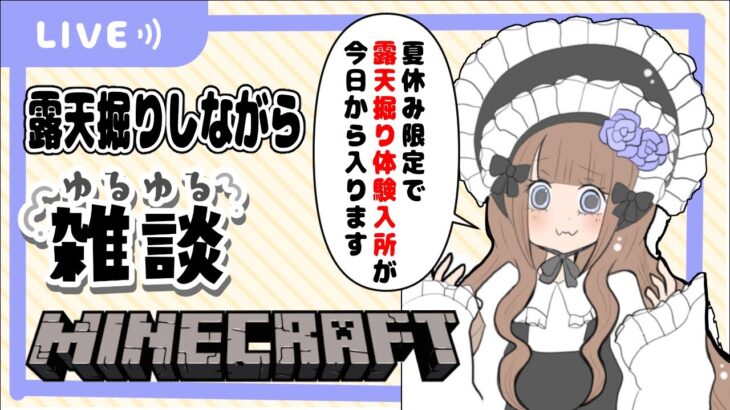 【露天掘り作業】マインクラフト村建築配信【雑談配信】