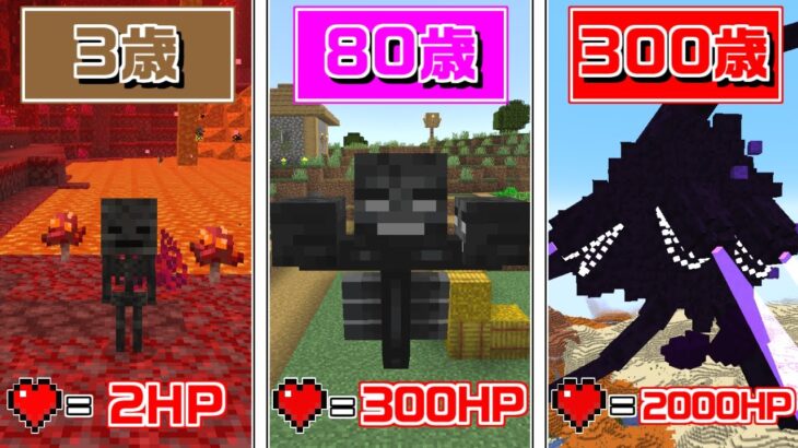 【マインクラフト】だんだん『ウィザー』が歳をとる世界でサバイバルしたらとんでもないことになった…！？