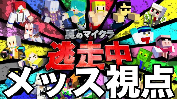 【夏のマイクラ逃走中】多数のハンターに命を狙われる男メッスの逃走劇をご覧あれ【マイクラ】