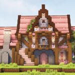 【マインクラフト】ファンタジーな桜の家の作り方【マイクラ建築】