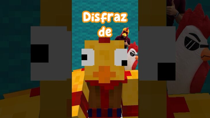 Me vestí de Pollo en la vida real #Minecraft #Short