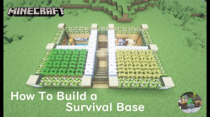 Minecraft 建築：地下生存基地！│How to build a survival base tutorial【秘密himitsu】마인크래프트 건축│マイクラ建築│【生存小屋】#66