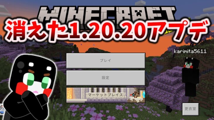 マイクラ統合版のアップデートは消滅しました [Preview 1.20.30.22]