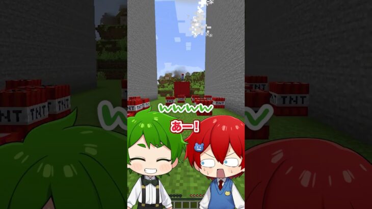 流れてくるTNTを避けるマインクラフト!!💥💨【まいくら・Minecraft】よろずや🍭 #shorts