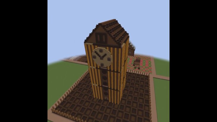 お菓子の村のお菓子の家　マイクラ #minecraft #マインクラフト #マイクラ建築