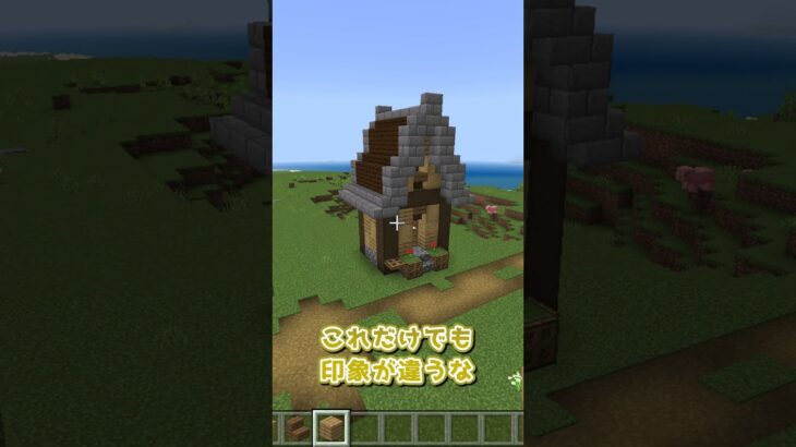 村人の家をお手軽に改装する方法【マイクラ建築】#minecraftshorts  #shorts #マイクラ建築  #ゆっくり実況 #ゆっくり解説