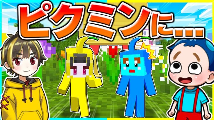 ⭐寝て起きたらピクミンに生まれ変わってた…🤣【まいくら/マインクラフト】