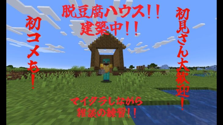 【マインクラフト】脱お豆腐！ちゃんとした家を作りながら雑談練習！！【初見さん初コメ大歓迎】