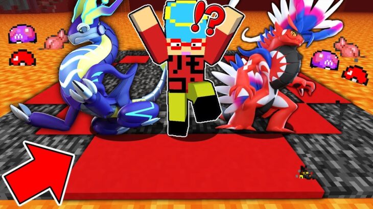 【マイクラ】赤い円から出たら死んでしまう世界で『伝説ポケモン』を捕まえまくるサバイバル！？