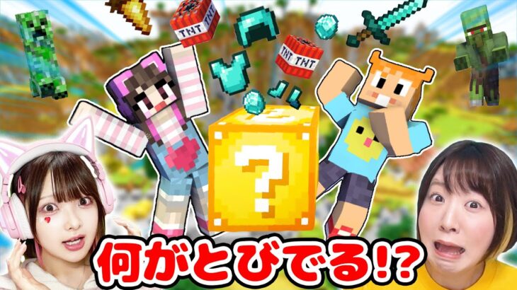 キケンすぎる箱😱😱たまちゃんと初めてのラッキーブロックチャレンジで大惨事www【マインクラフト】【マイクラ統合版】【Minecraft】