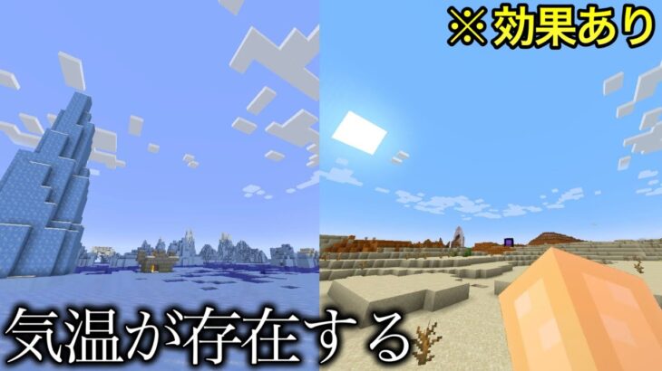 【マイクラ】実は気温という概念が実装されていました..  〜絶対に気づくことのできない究極の雑学・豆知識5選〜【マインクラフト】【まいくら】【検証】【雑学】【小ネタ】【トリビア】