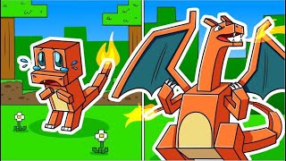 I Survived 100 DAYS as the FIRE POKEMON CHARMANDER in HARDCORE Minecraft!