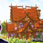 Minecraft Building | Orange Roof House | Long Play【🔴Twitch  LIVE】