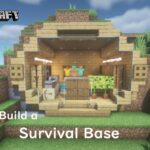Minecraft 建築：橢圓形木造生存基地！│How to build a survival base tutorial【秘密himitsu】마인크래프트 건축│マイクラ建築│【生存小屋】#73