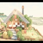 [Minecraft]僕のファンタジーな牛舎付きの家の作り方【村をリフォームPart2】