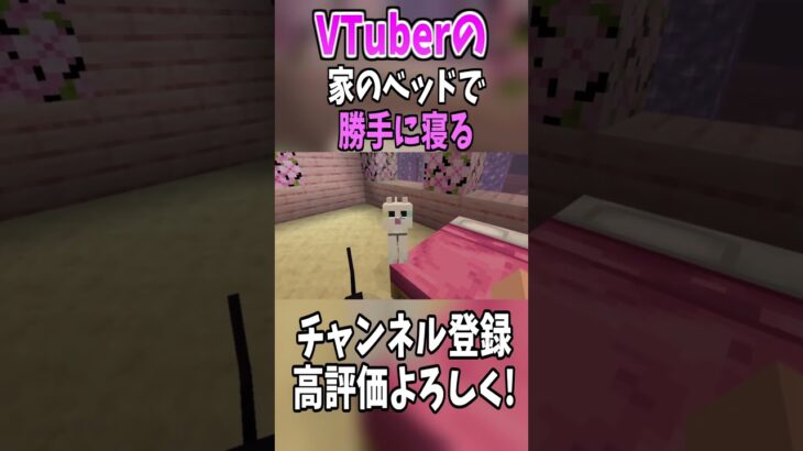 【犯罪臭】VTuberの家に不法侵入してベッドで寝てみたwww #たてクラ #Shorts #マイクラ  #minecraft