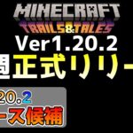 【マイクラ情報】Ver1.20.2 来週正式リリース予定!? Java版マインクラフト・リリース候補 今後のアップデート情報