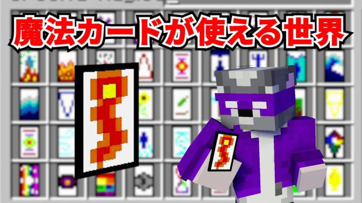 【マイクラ】魔法カードが使える世界でエンドラ討伐!!