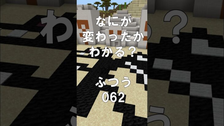 マインクラフトでマイクイズ！なにがかわったかわかる？アハ体験で脳トレ間違い探し（ふつう）062 #shorts #マイクラ #マインクラフト #minecraft #マインクラフトでマイクイズ