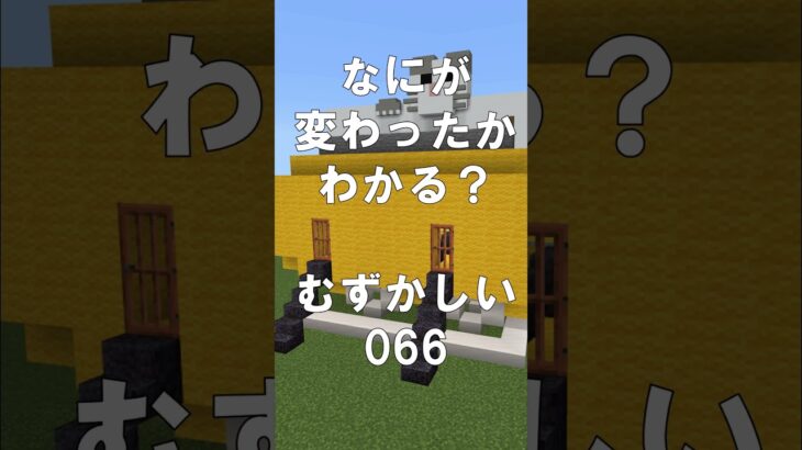 マインクラフトでマイクイズ！なにがかわったかわかる？アハ体験で間違い探し（むずかしい）066 #shorts #マイクラ #マインクラフト #minecraft #マインクラフトでマイクイズ