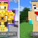 【マイクラ】100円装備のプロ VS 100億円装備の一般男性 エンドラ討伐バトル！