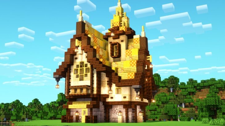 【マイクラ建築】小さいファンタジーな家の作り方【Minecraft】【建築講座】