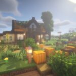 【Minecraft】小さな菜園でカボチャ栽培　マインクラフト建築