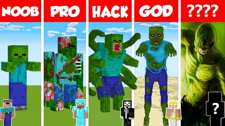 🎃Minecraft REAL LIFE ZOMBIE HOUSE BUILD CHALLENGE – NOOB vs PRO vs HACKER vs GOD / Animation